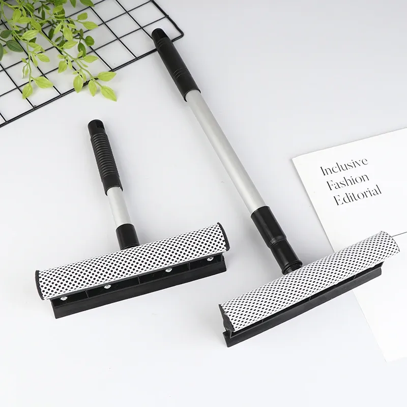 Raclette de nettoyage de vitres de voiture, perche à section unique/télescopique, brosse de nettoyage pour vitres, outil de nettoyage automobile 4