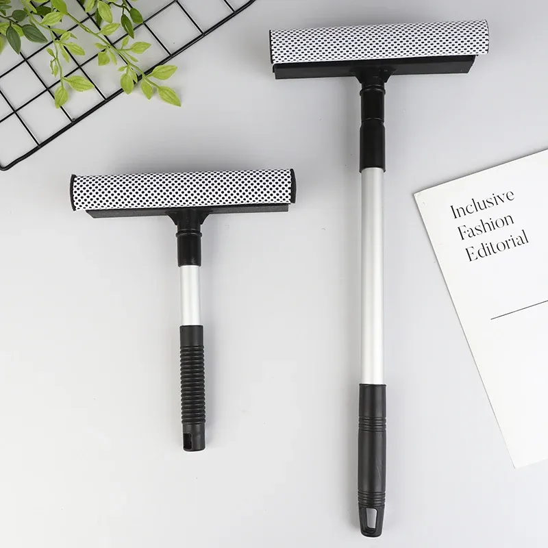 Raclette de nettoyage de vitres de voiture, perche à section unique/télescopique, brosse de nettoyage pour vitres, outil de nettoyage automobile 5