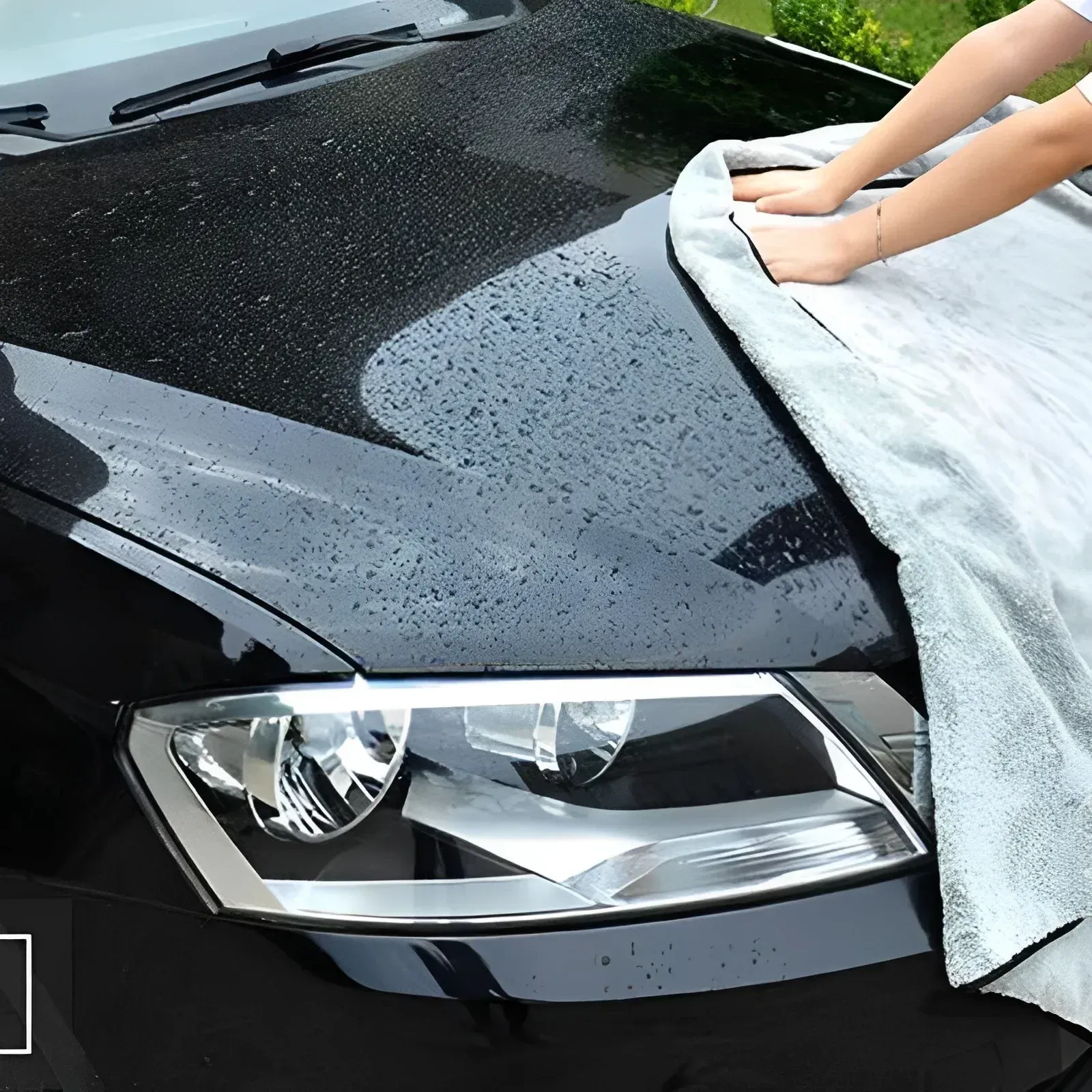 Chiffon de nettoyage moto en microfibre épaisse double couche, serviette de lavage auto absorbante pour séchage et détailing 4