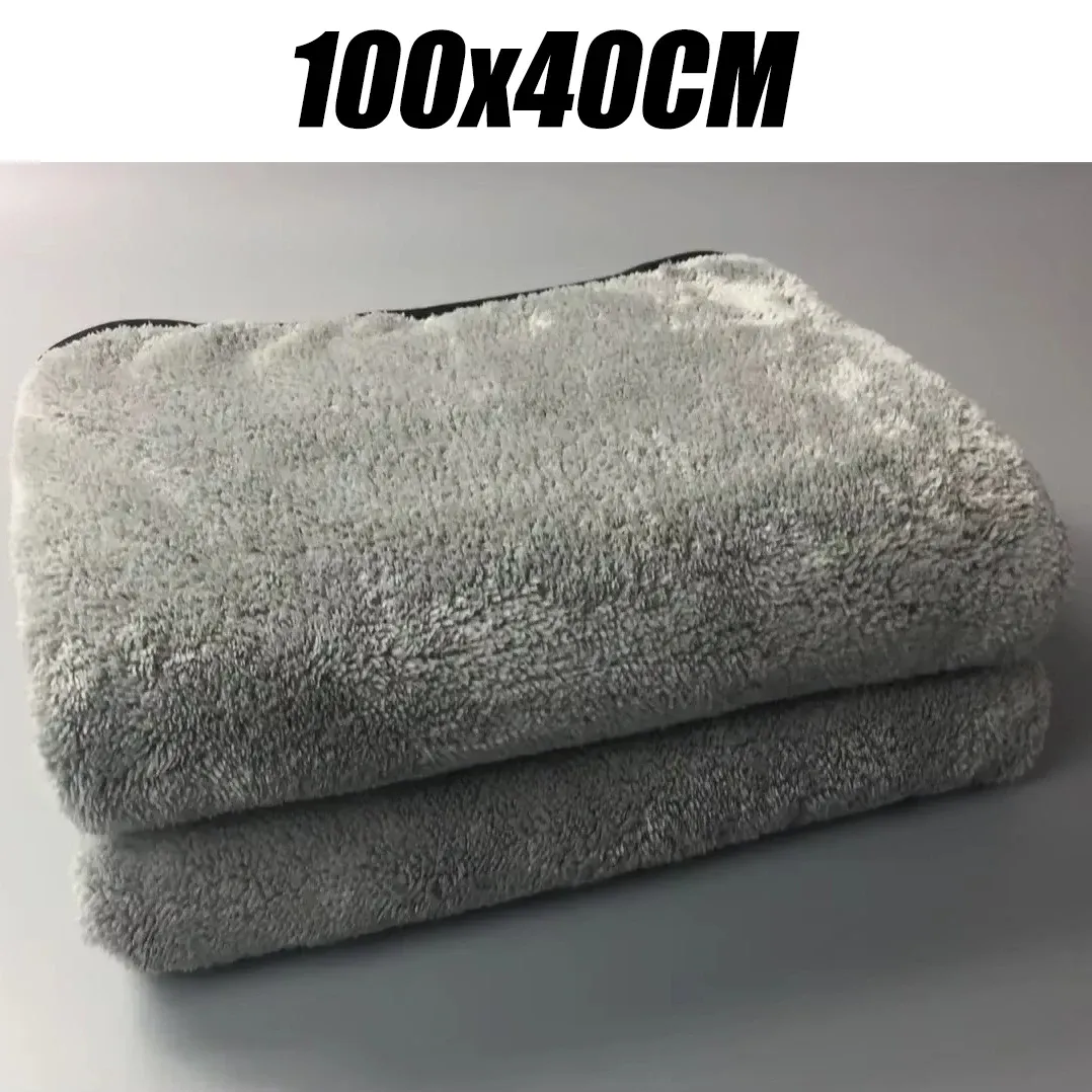 Chiffon de nettoyage moto en microfibre épaisse double couche, serviette de lavage auto absorbante pour séchage et détailing 7