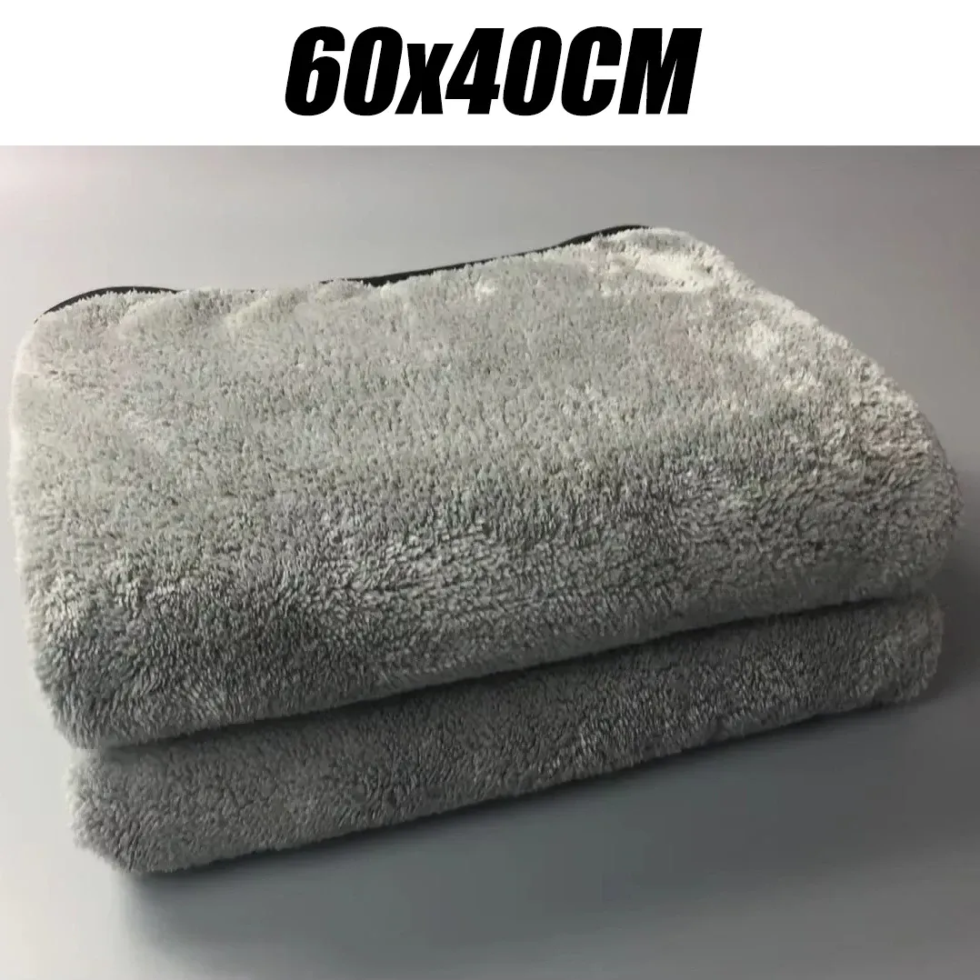 Chiffon de nettoyage moto en microfibre épaisse double couche, serviette de lavage auto absorbante pour séchage et détailing 8