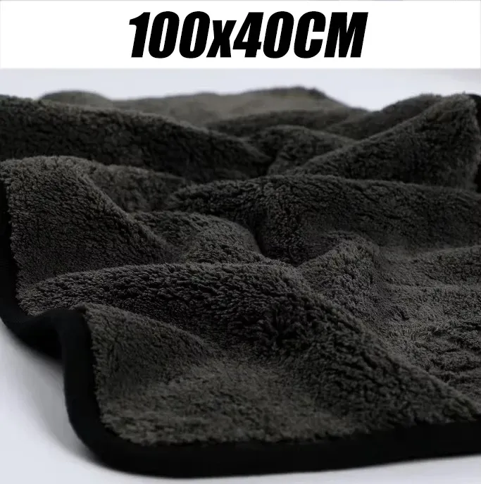 Chiffon de nettoyage moto en microfibre épaisse double couche, serviette de lavage auto absorbante pour séchage et détailing 9