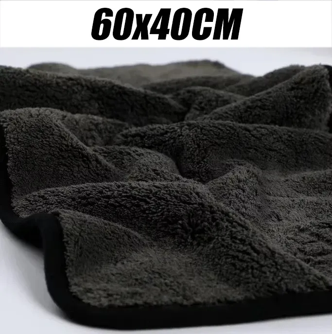 Chiffon de nettoyage moto en microfibre épaisse double couche, serviette de lavage auto absorbante pour séchage et détailing 10