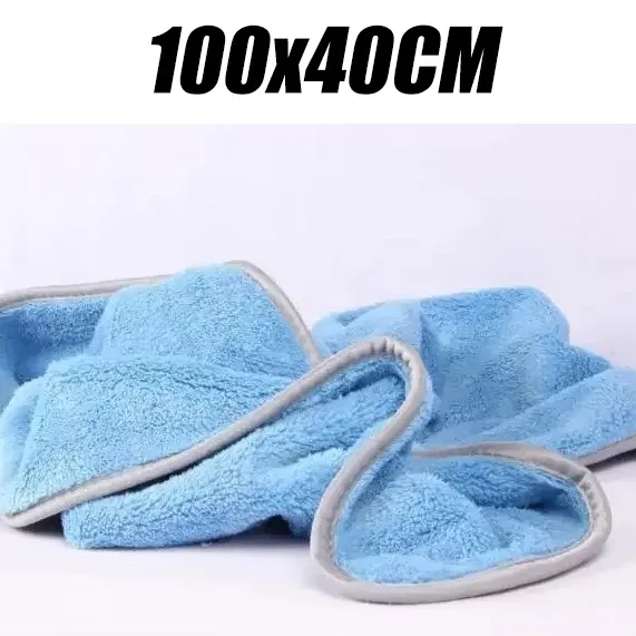 Chiffon de nettoyage moto en microfibre épaisse double couche, serviette de lavage auto absorbante pour séchage et détailing 11