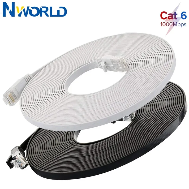 Câble Ethernet plat CAT6 vue d'ensemble