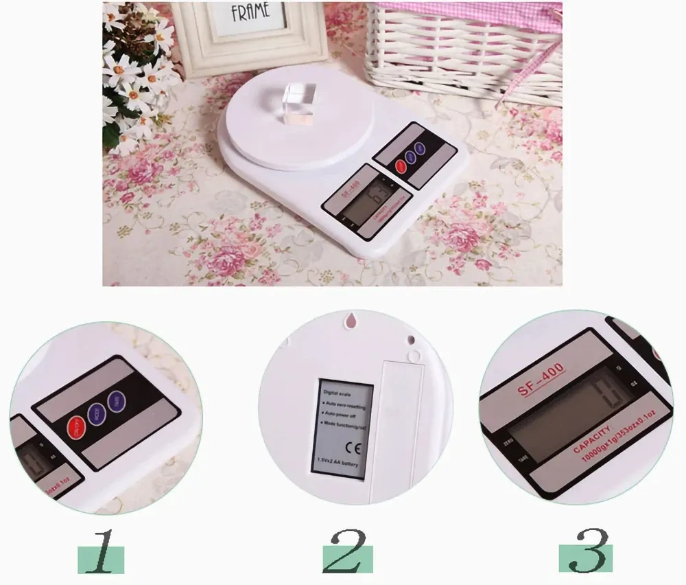 Balance électronique de cuisine numérique haute précision, 10 kg, pour aliments et matériaux médicinaux 4