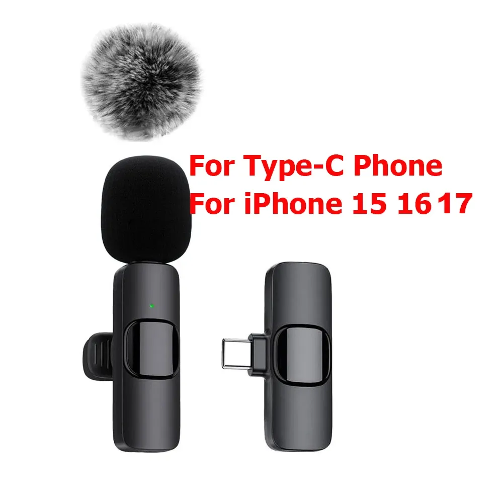 Microphone-cravate sans fil K60, micro d'enregistrement audio et vidéo compact pour iPhone, Android, ordinateur portable, diffusion en direct et téléphone mobile 7