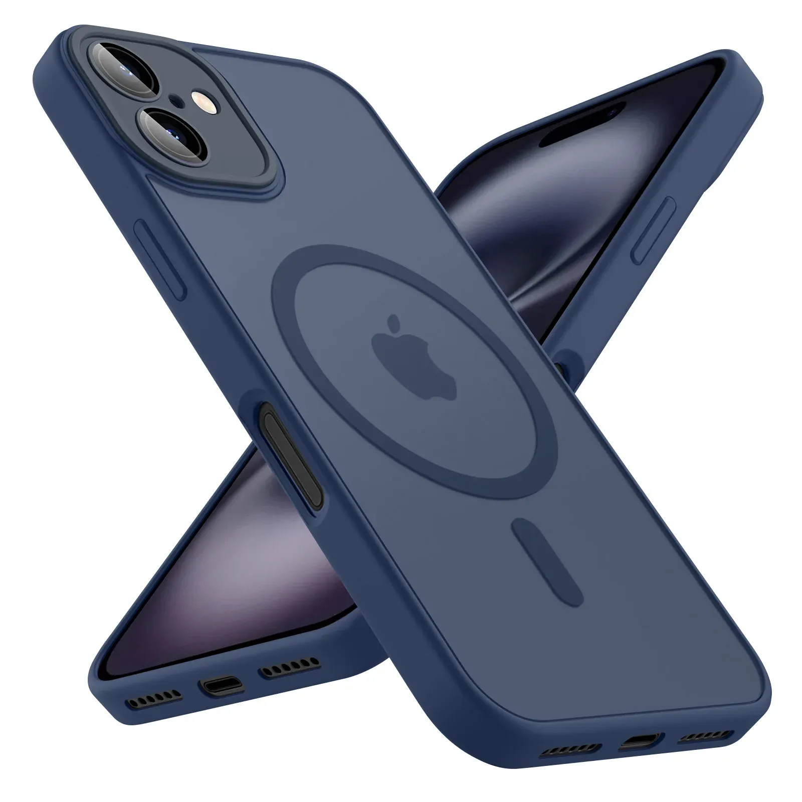 Coque givrée de luxe pour iPhone 11 à 18 (Plus, Pro, Pro Max), compatible MagSafe, transparente mate et magnétique 10