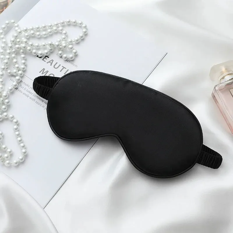 Masque de sommeil en soie douce 100 % occultant, sans pression oculaire, sangle réglable 9