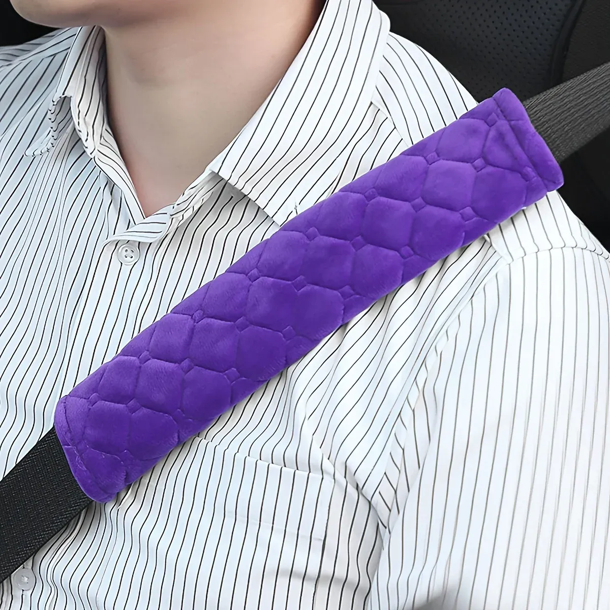 Housses de ceinture de sécurité réglables en velours doux, pour voiture, camion et SUV 2