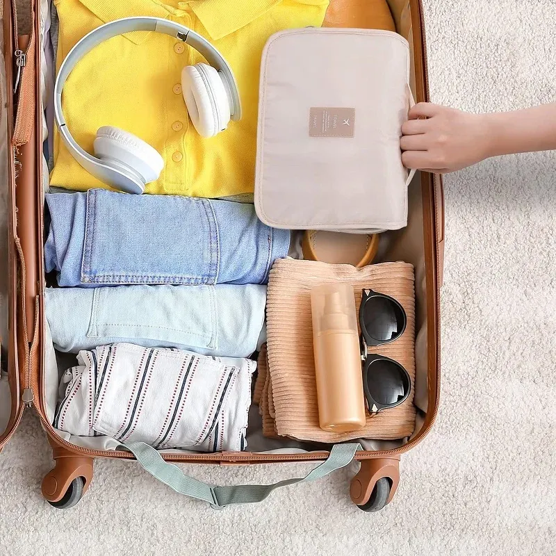 Trousse de maquillage de voyage grande capacité étanche HOWash 4