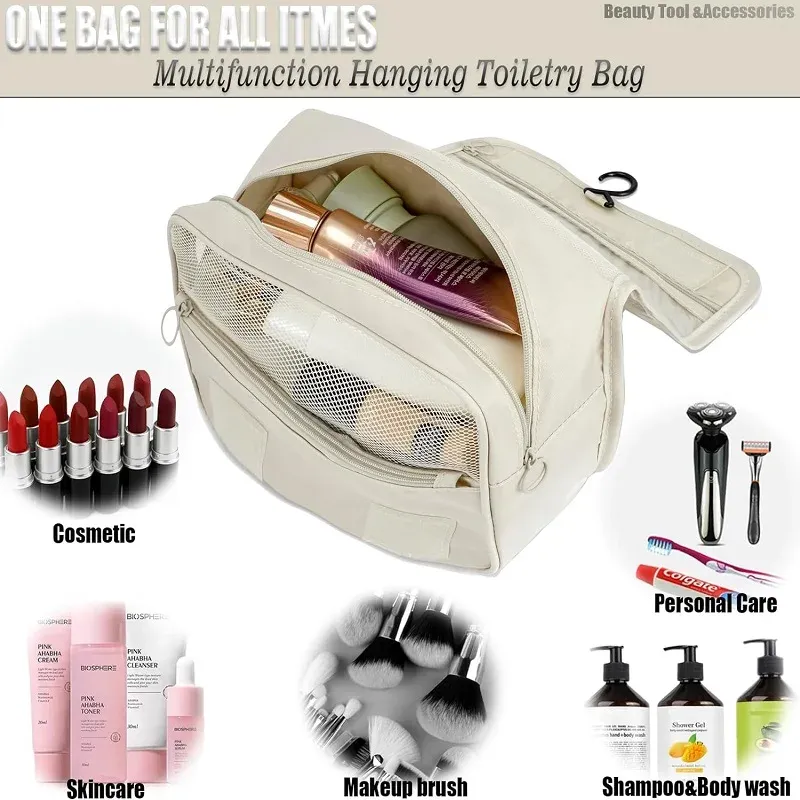 Trousse de maquillage de voyage grande capacité étanche HOWash 5