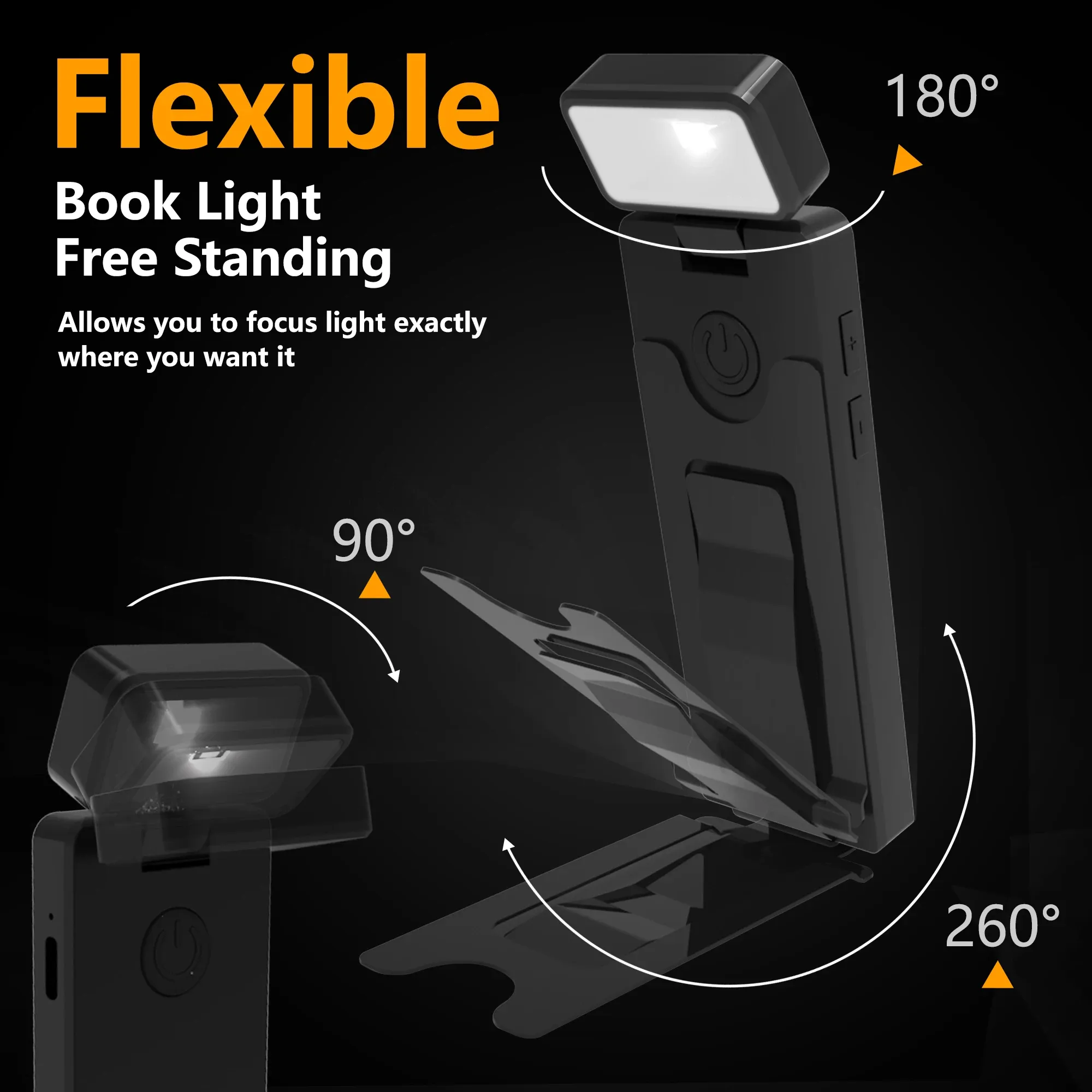 Lampe de lecture LED rechargeable par USB, portable et compacte 2