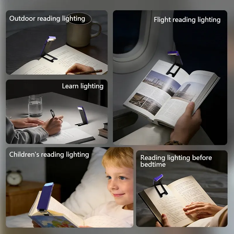 Lampe de lecture LED rechargeable par USB, portable et compacte 6