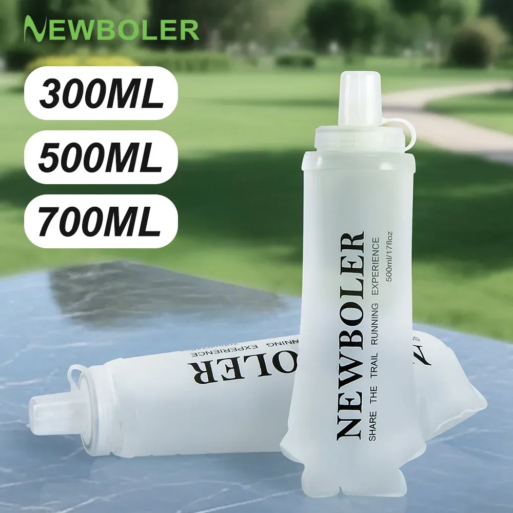 Bouteille d'eau de sport pliable sans BPA NEWBOLER pour la course à pied et la randonnée - Image 1