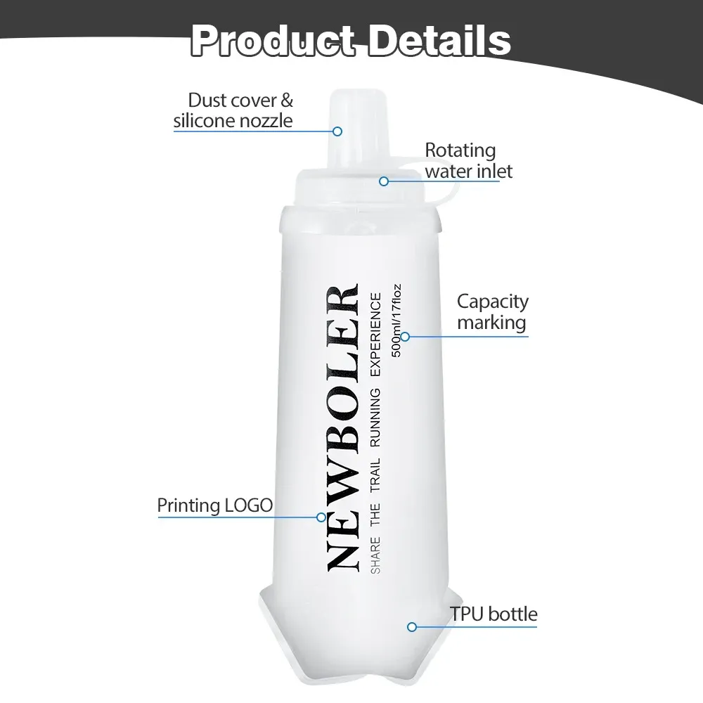 Bouteille d'eau pliable NEWBOLER, vue de détail