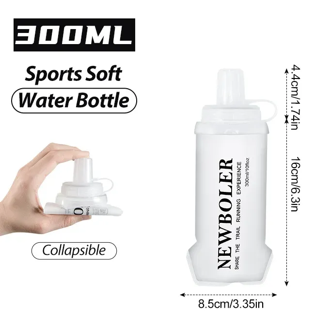 Bouteille d'eau de sport pliable sans BPA NEWBOLER pour la course à pied et la randonnée 7