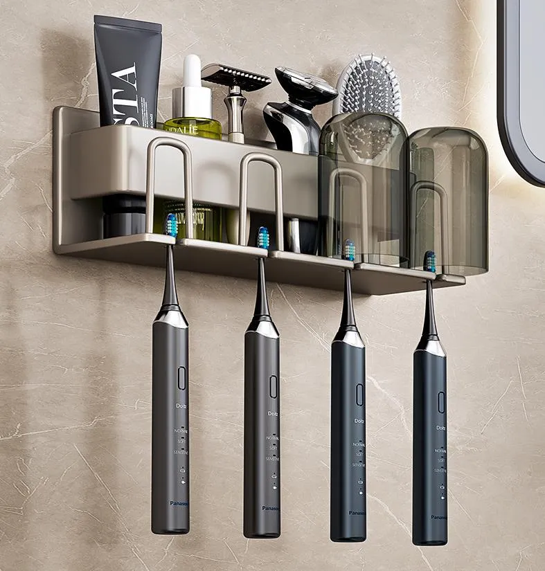 Gros plan sur la finition du porte-brosse à dents