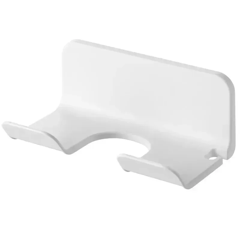 Support mural pour sèche-cheveux sans perçage en ABS, coloris blanc et noir 6