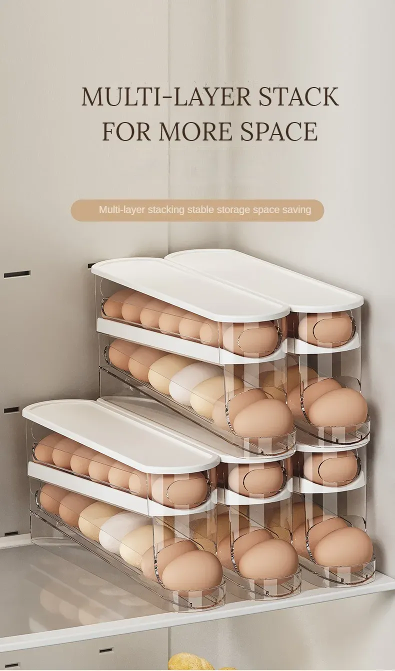 Boîte de rangement à œufs installée dans un réfrigérateur