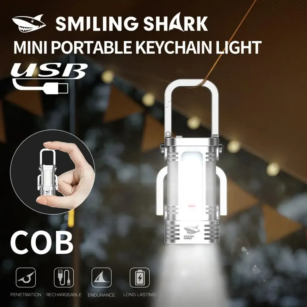 Lampe de poche COB rechargeable avec porte-clés, vue d'ensemble