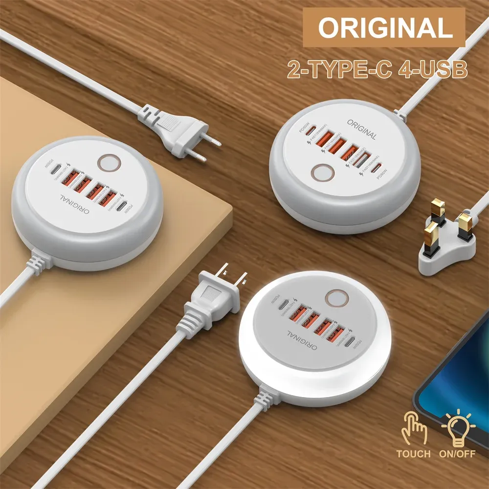 Chargeur de voyage USB multi-ports 50 W à charge rapide, compatible iPhone, Samsung et Xiaomi 6