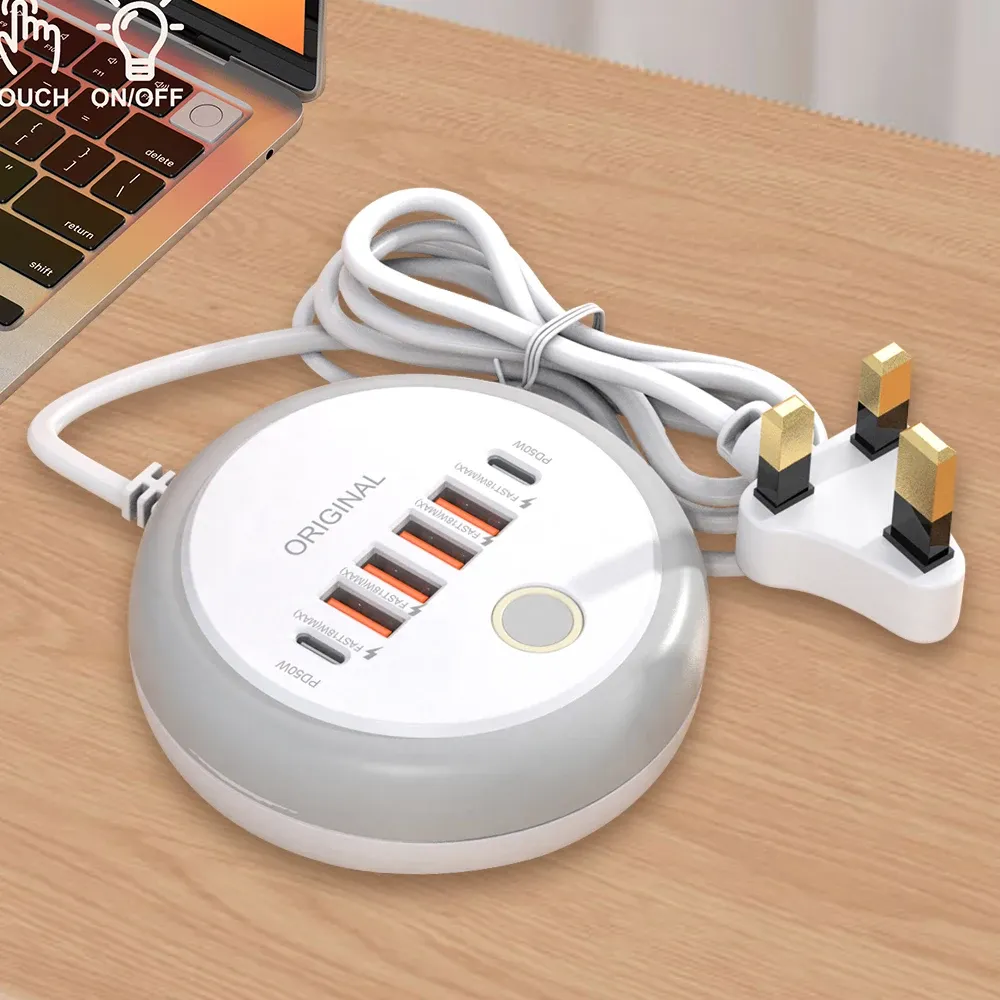 Chargeur de voyage USB multi-ports 50 W à charge rapide, compatible iPhone, Samsung et Xiaomi 9