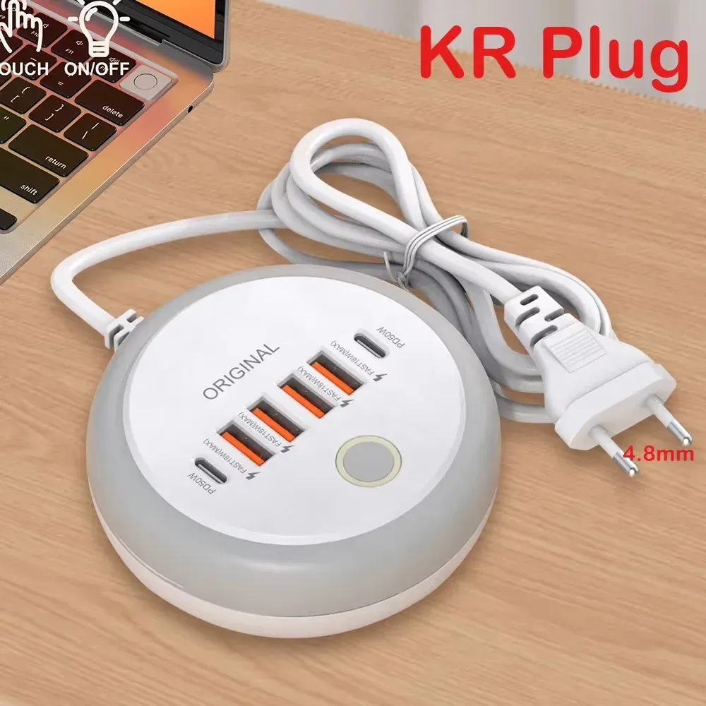 Chargeur de voyage USB multi-ports 50 W à charge rapide, compatible iPhone, Samsung et Xiaomi 10