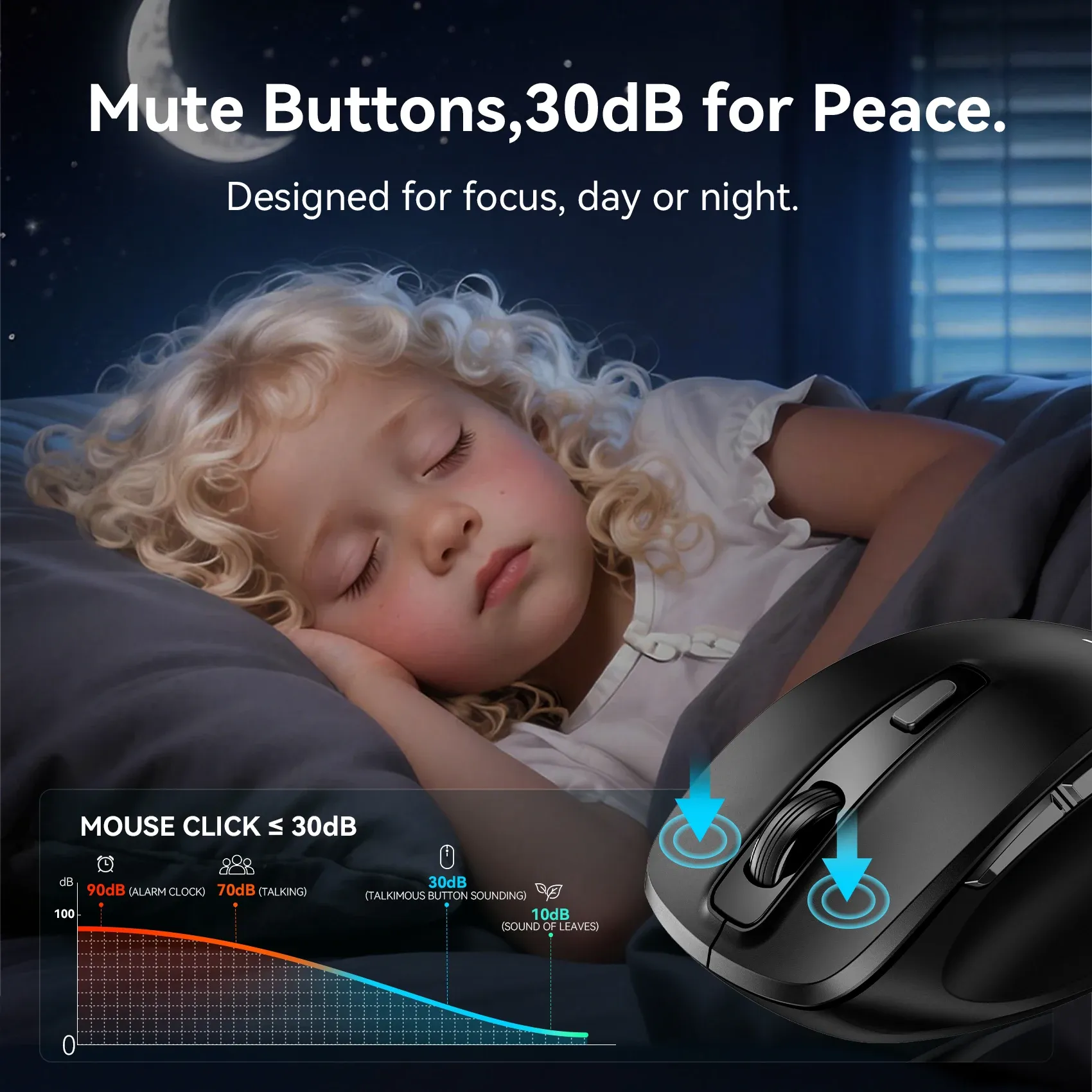Souris sans fil Vention Bluetooth 5.1 et USB 2.4 GHz à double mode, ergonomique, 4000 DPI, silencieuse, 6 boutons, compatible MacBook, tablette et ordinateur portable 4