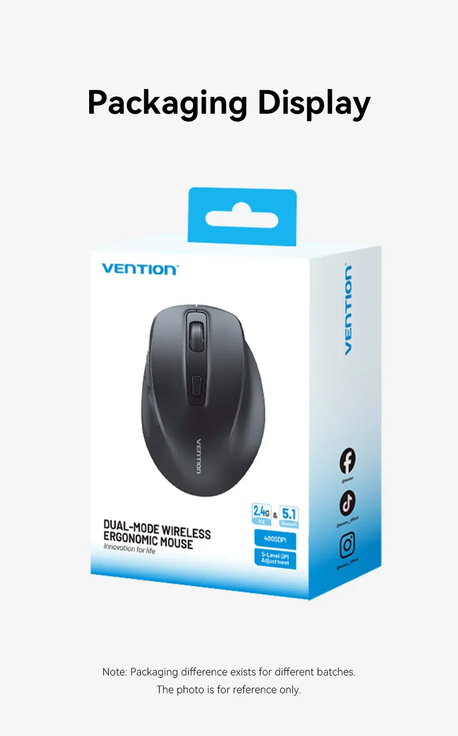 Présentation de l'emballage de la souris Vention KTM