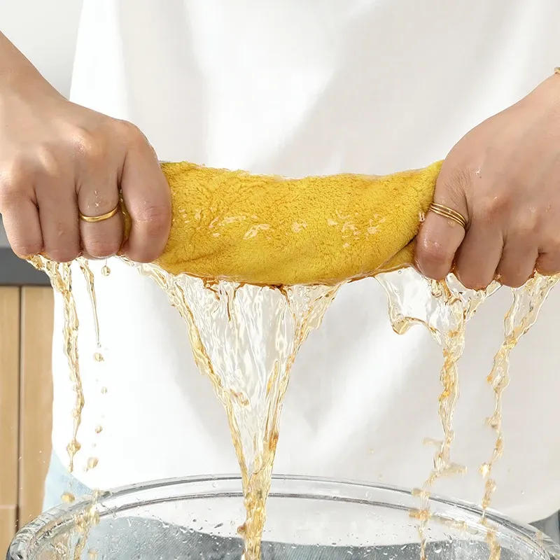 Serviette de lavage et de séchage en microfibre pour voiture, à ourlet finition 3