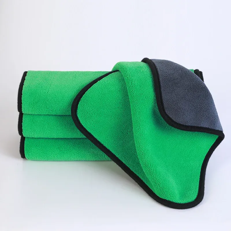 Serviette de lavage et de séchage en microfibre pour voiture, à ourlet finition 9