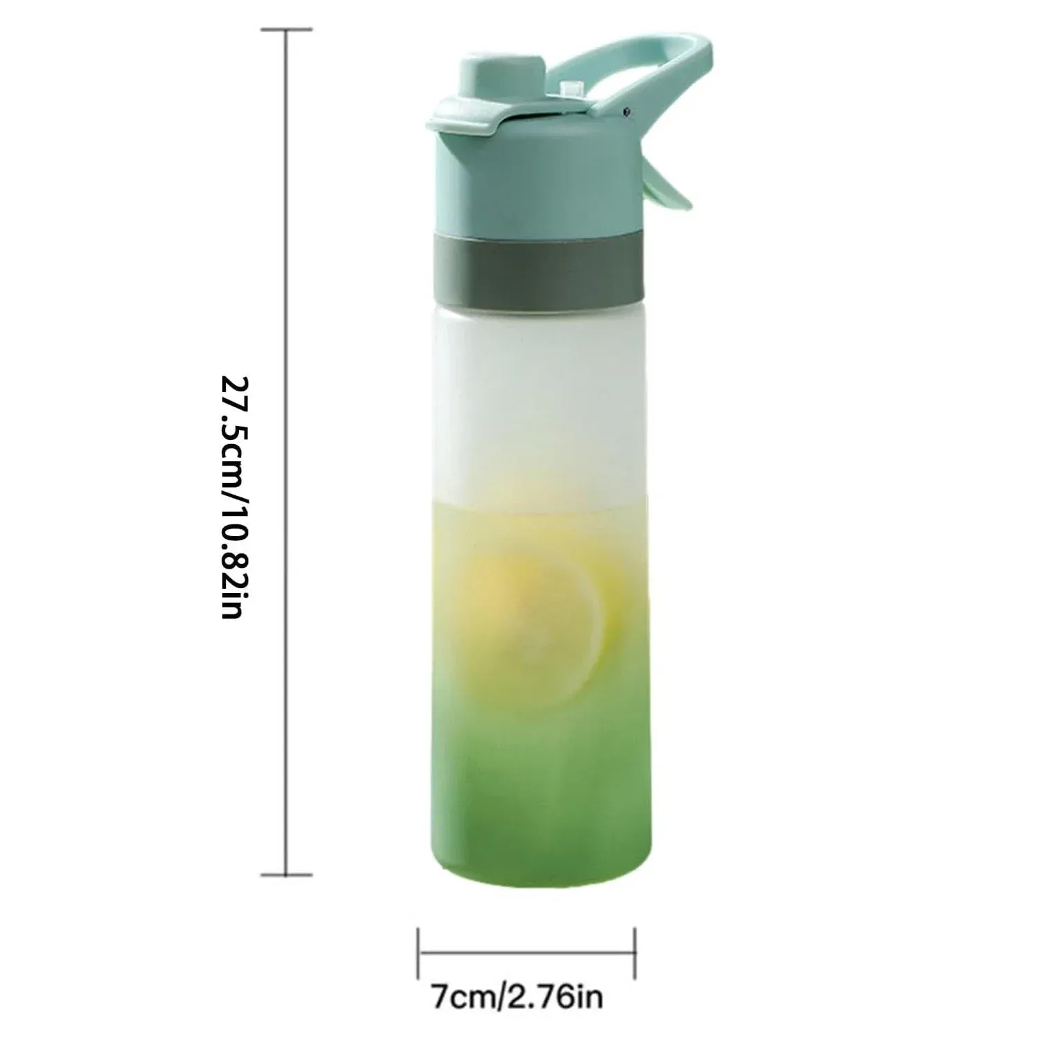 Lot de 1 à 4 bouteilles d'eau pulvérisatrices grande capacité avec paille, finition dégradé givré, pour sports de plein air et voyages 6