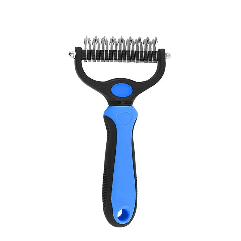 Brosse de démêlage pour animaux de compagnie autonettoyante, peigne pour chat et outil de toilettage pour chiens et chats 8