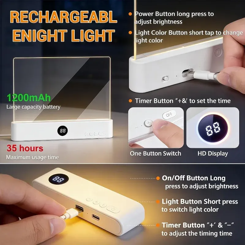 Lampe de lecture LED sous différents éclairages