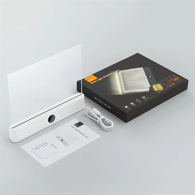 Lampe de lecture LED rechargeable à intensité réglable et 3 couleurs 7