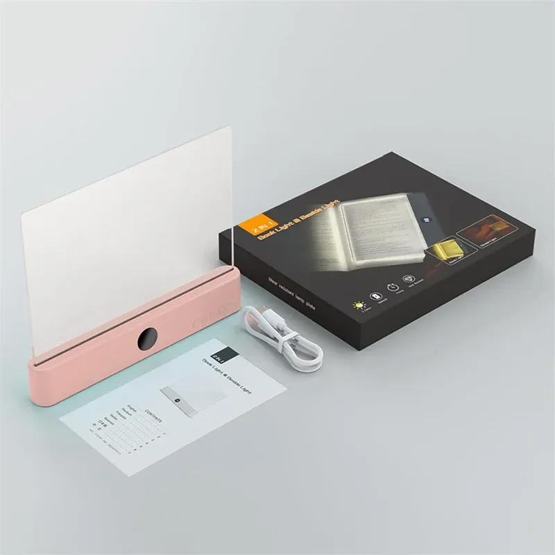Lampe de lecture LED rechargeable à intensité réglable et 3 couleurs 8