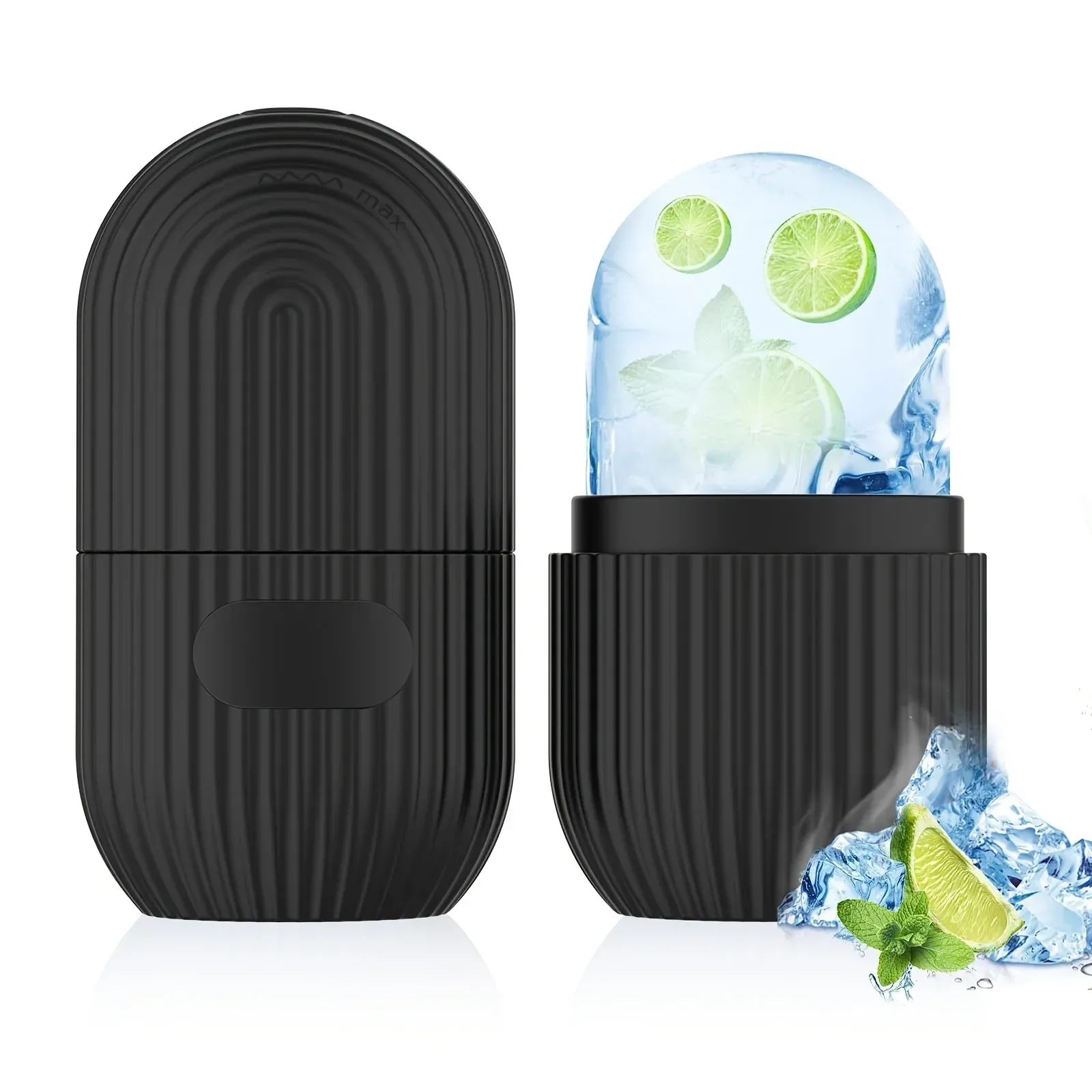Rouleau facial Cryo Ice – Masseur en silicone rafraîchissant pour les poches et les rides | Sans parfum, sans batterie, tous types de peau