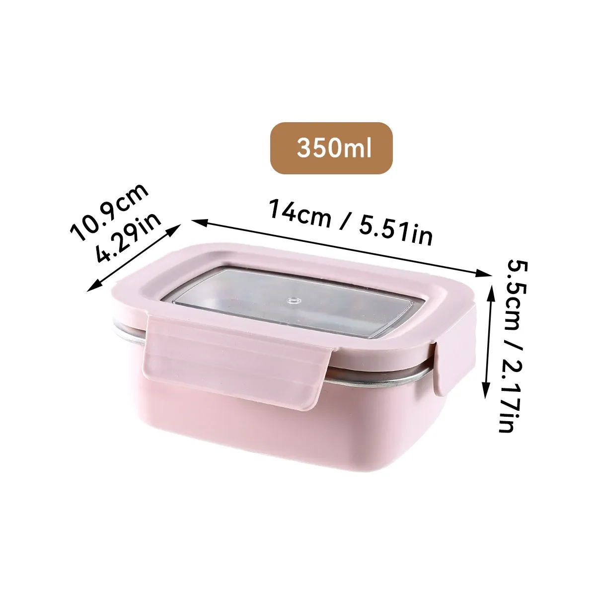 Boîte à déjeuner en acier inoxydable 304 à compartiments, empilable et étanche 15