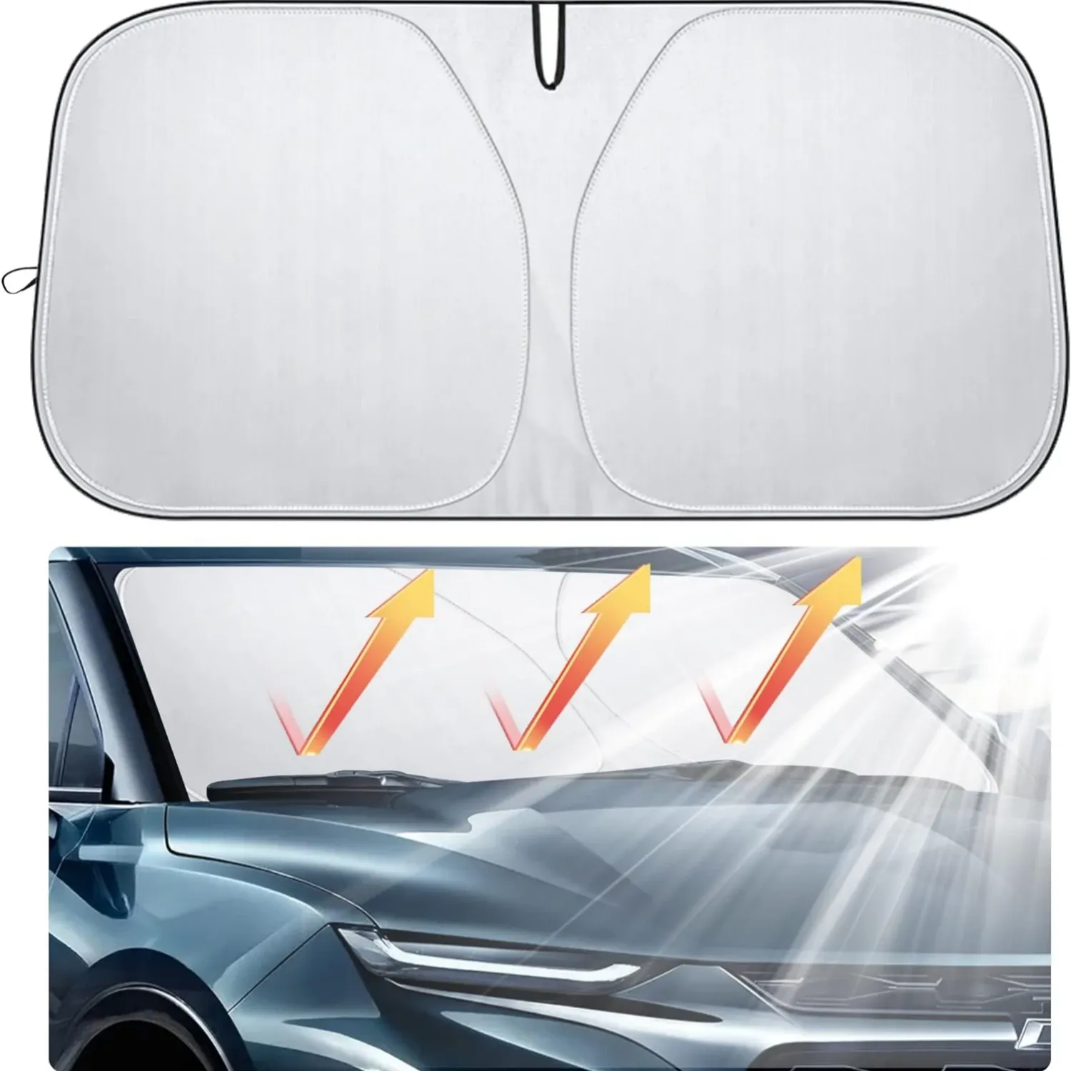 Pare-soleil pliable, finition et design