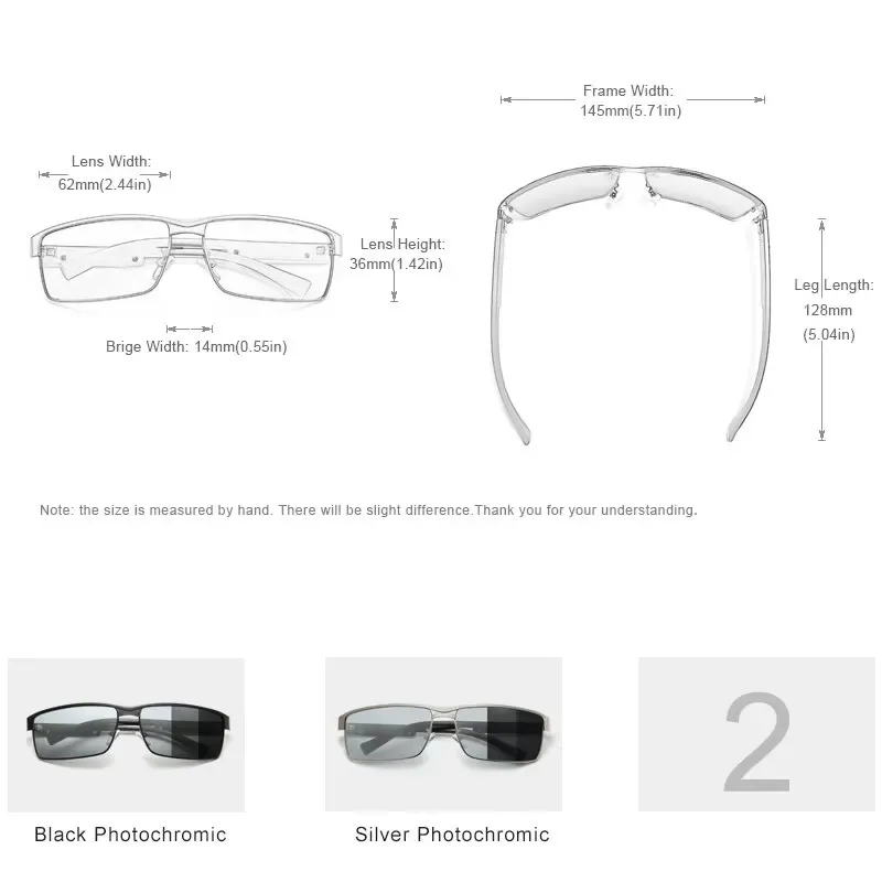 KINGSEVEN Lunettes de soleil photochromiques polarisées pour hommes et femmes, lunettes caméléon à protection UV400 et anti-éblouissement 5