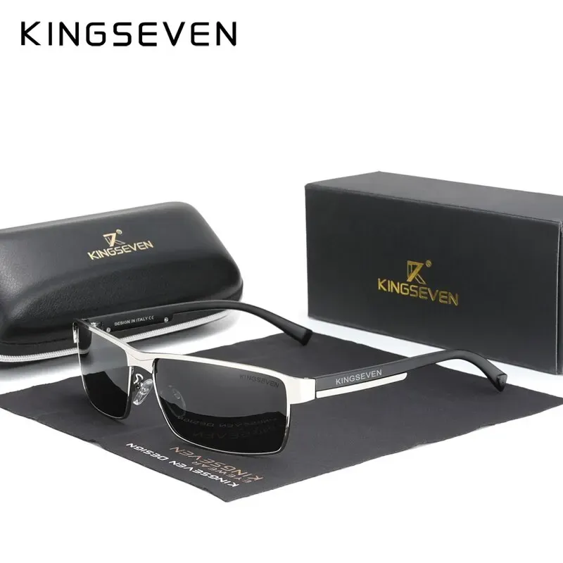 KINGSEVEN Lunettes de soleil photochromiques polarisées pour hommes et femmes, lunettes caméléon à protection UV400 et anti-éblouissement 7