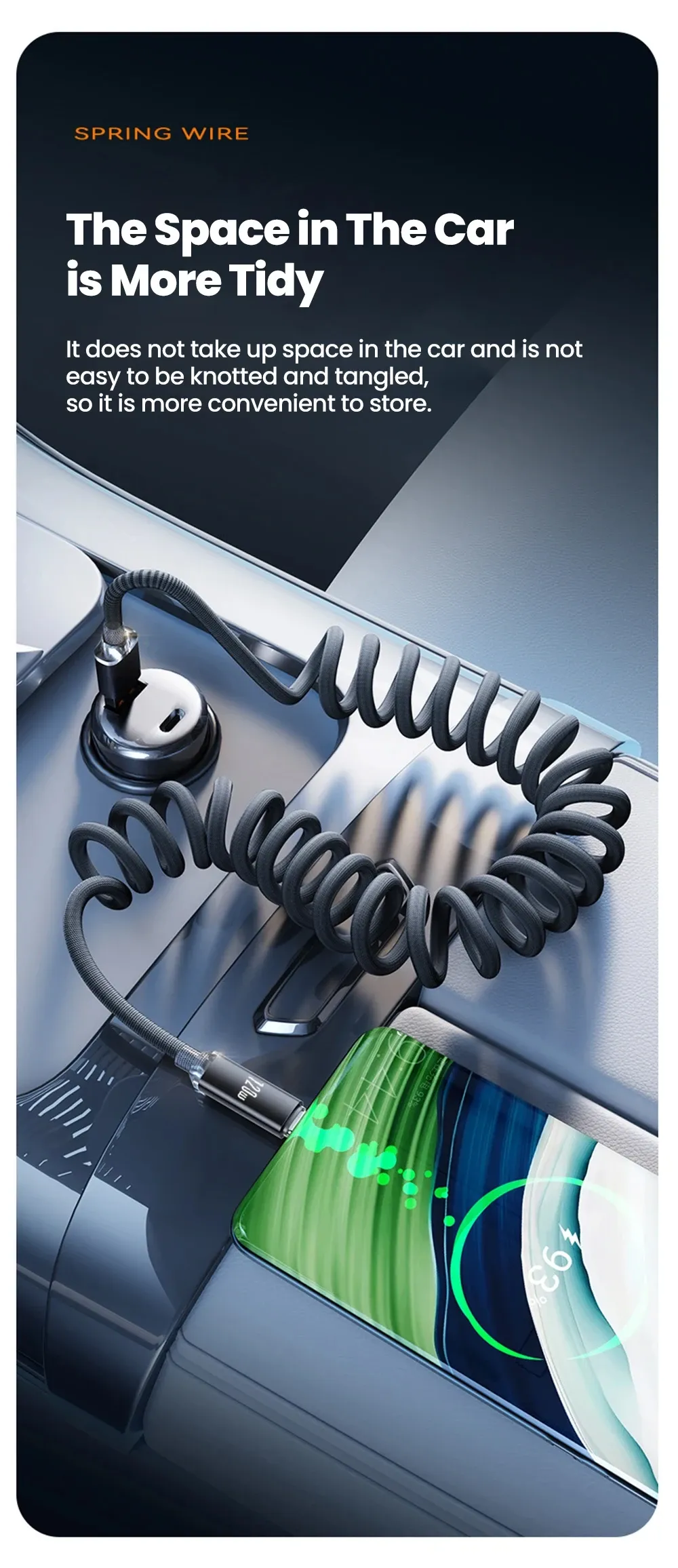 Câble de charge rétractable USB-C, connectique