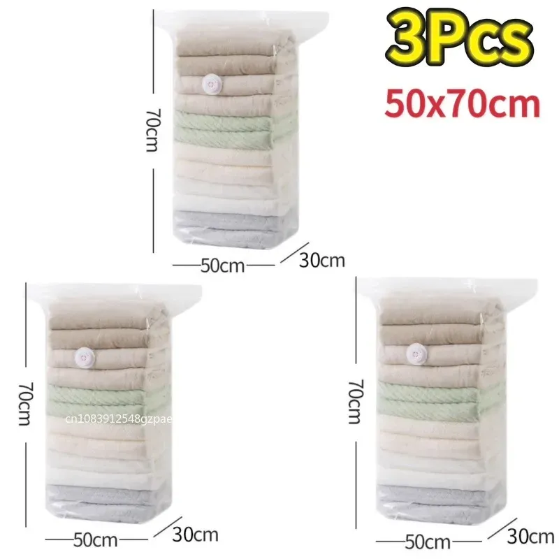 Sacs de rangement sous vide sans pompe, grands sacs pour vêtements et couvertures, accessoire de voyage 7