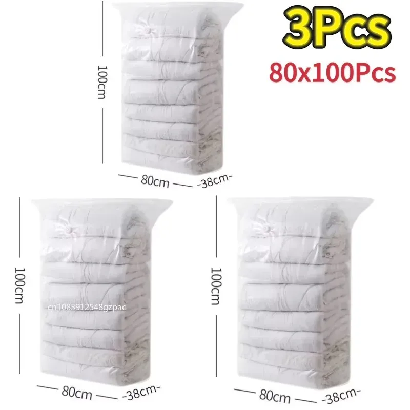 Sacs de rangement sous vide sans pompe, grands sacs pour vêtements et couvertures, accessoire de voyage 15