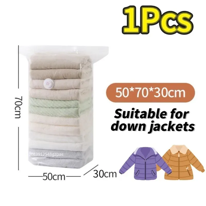 Sacs de rangement sous vide sans pompe, grands sacs pour vêtements et couvertures, accessoire de voyage 13