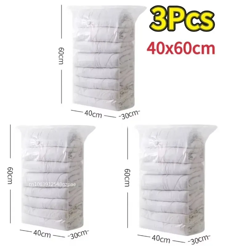 Sacs de rangement sous vide sans pompe, grands sacs pour vêtements et couvertures, accessoire de voyage 10