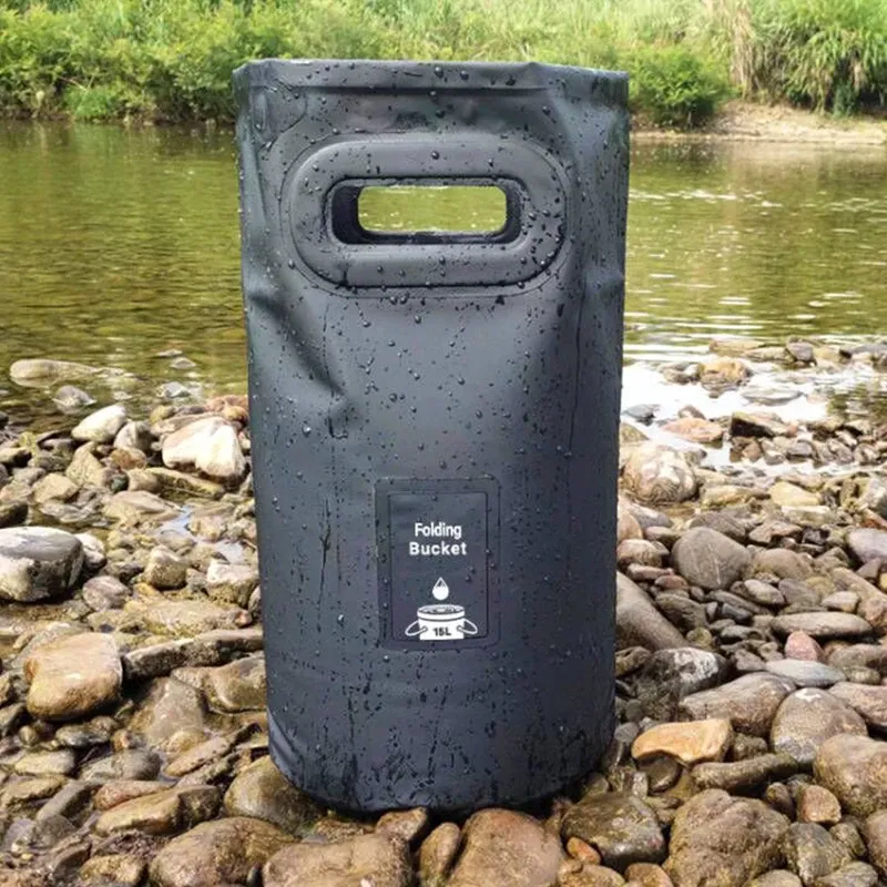 Seau pliable utilisé pour le lavage de voiture