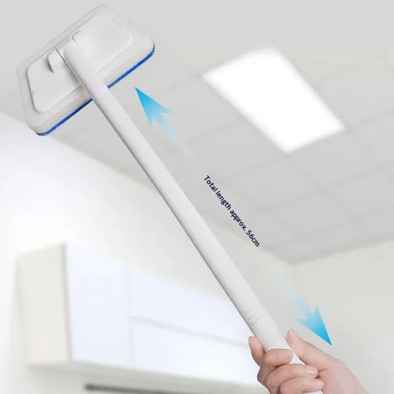 Brosse multi-usages à tête interchangeable et manche long pour salle de bain, baignoire, carrelage, fenêtres et verre 3
