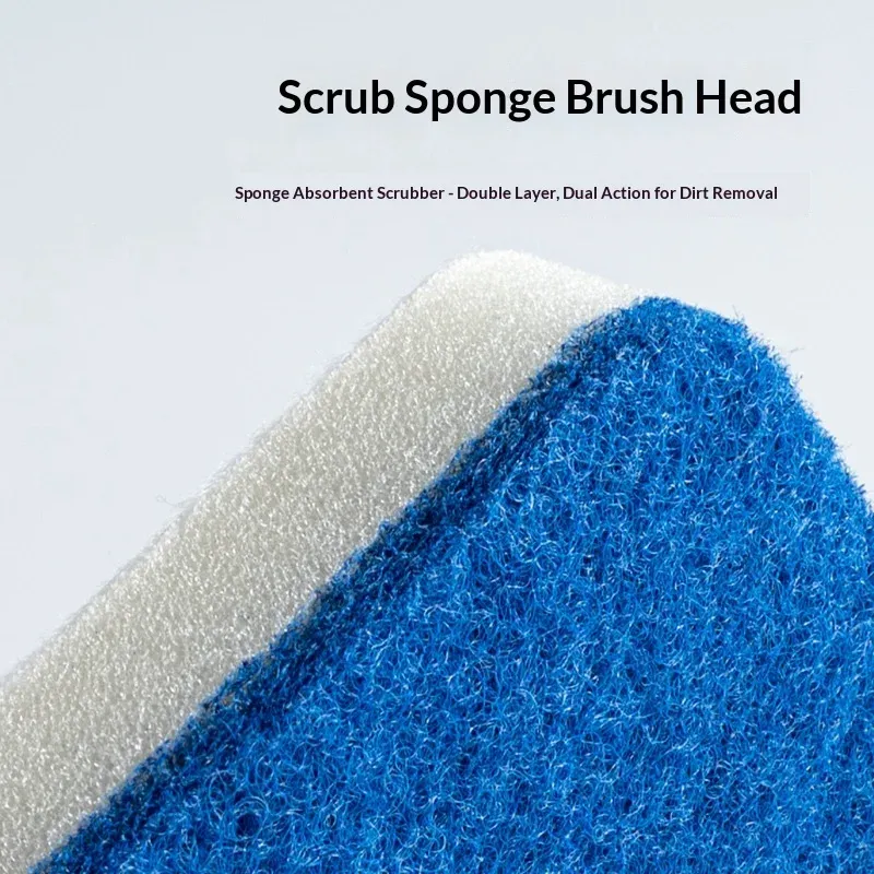 Brosse multi-usages à tête interchangeable et manche long pour salle de bain, baignoire, carrelage, fenêtres et verre 2